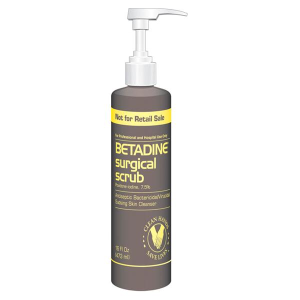 Scrub Surgical Betadine/PVP Iodine 7.5% 16oz/Bt, 12 BT/CA